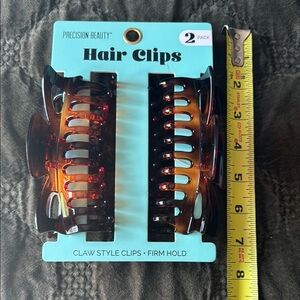 Brown Hair Clips - 2 Pack